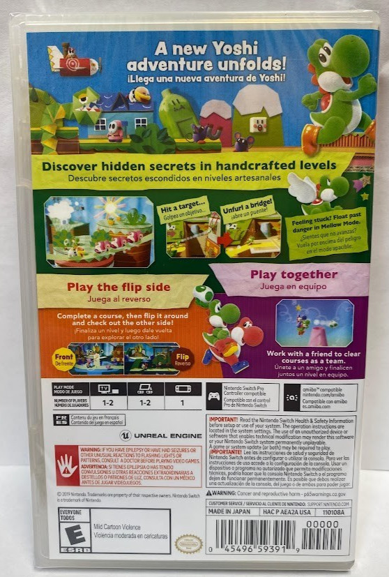 Yoshi’s Crafted World Switch Brand New Game Special [US 2019 Platform]