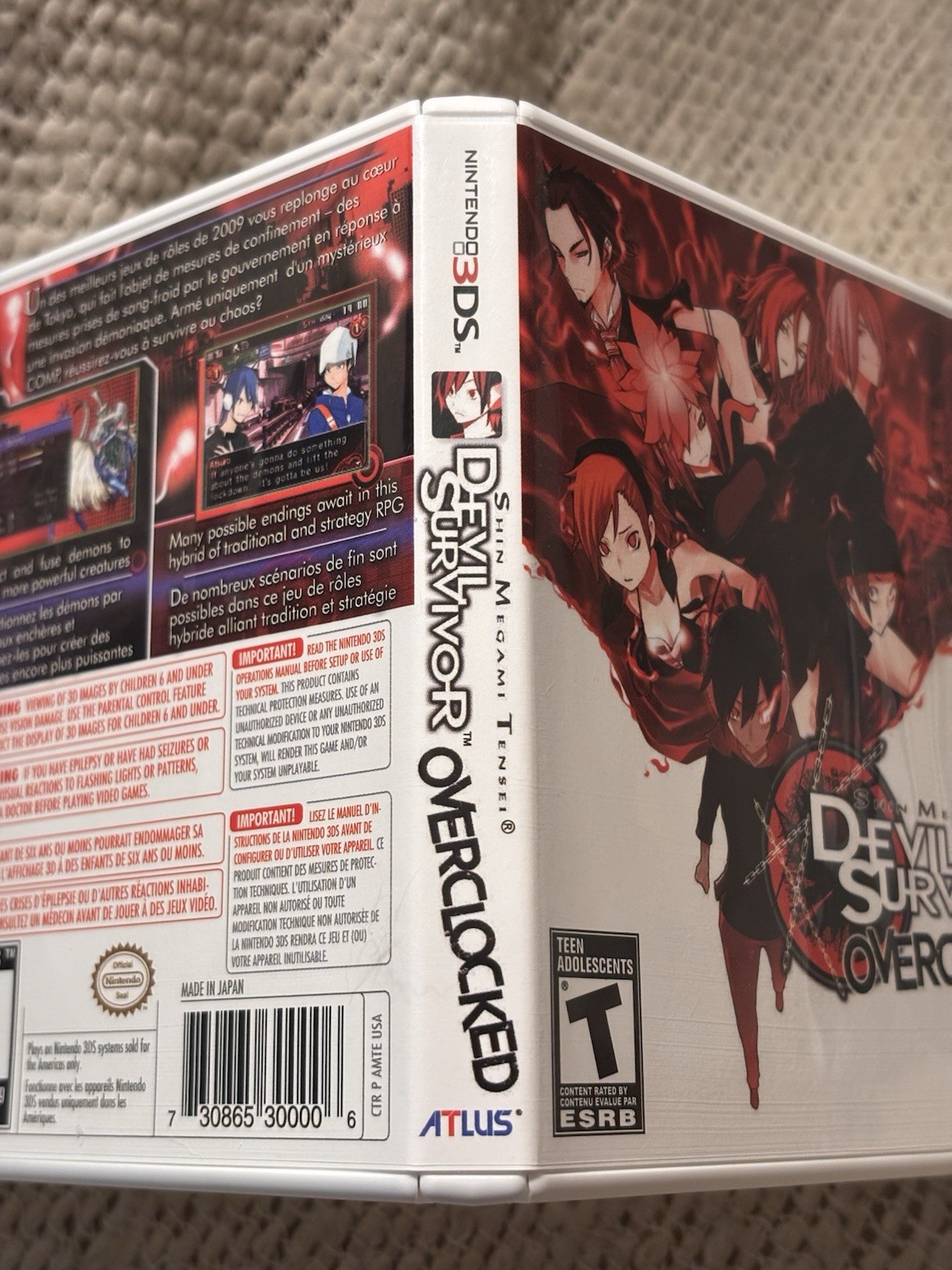 Shin Megami Tensei: Devil Survivor Overclocked (Nintendo 3DS, 2011) Game & Case