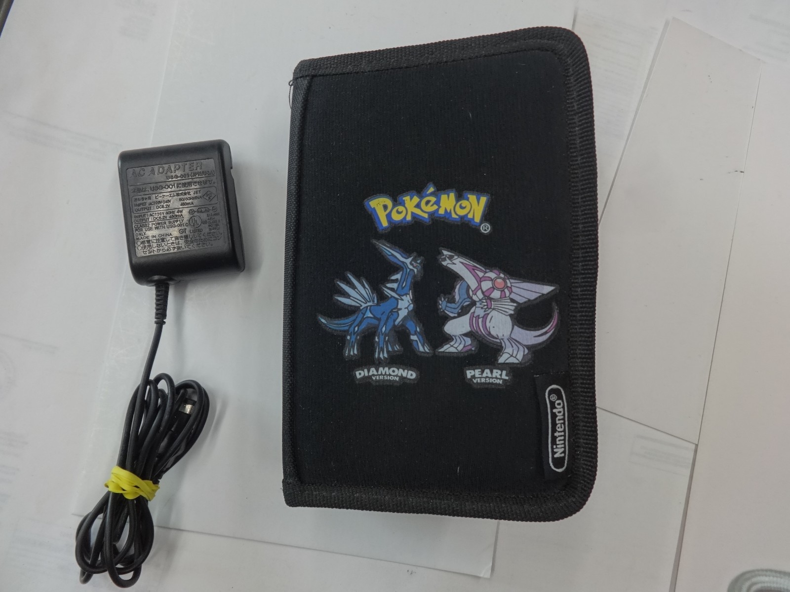 TESTED & WORKING Nintendo DS Silver Handheld System Console W/ Charger Case Game
