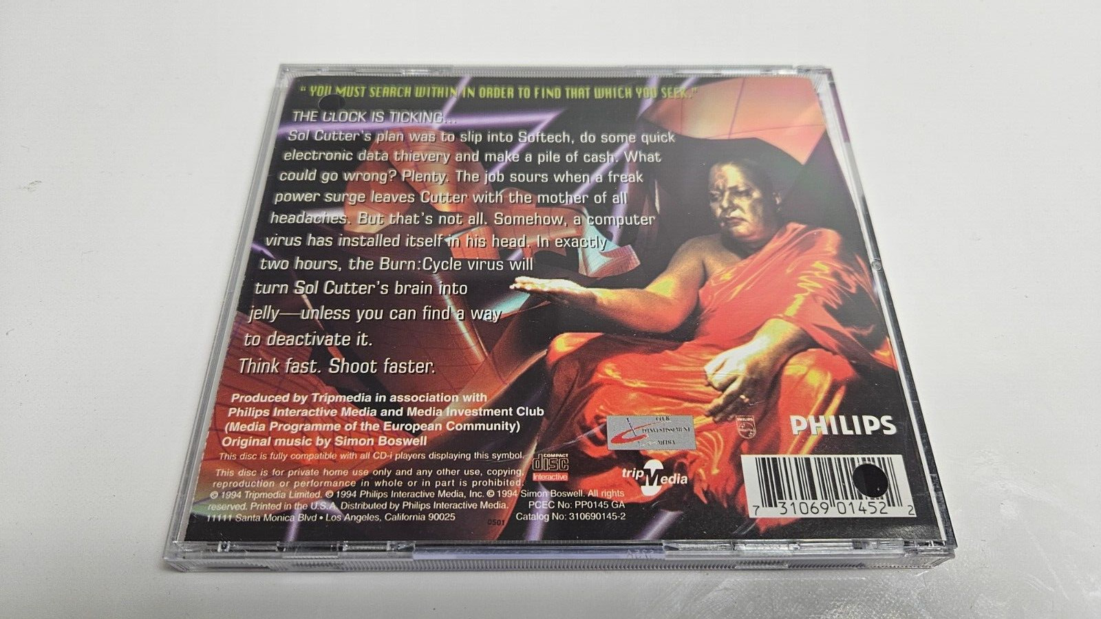Burn Cycle Mission Briefing – Magnavox CD-I Philips 1994