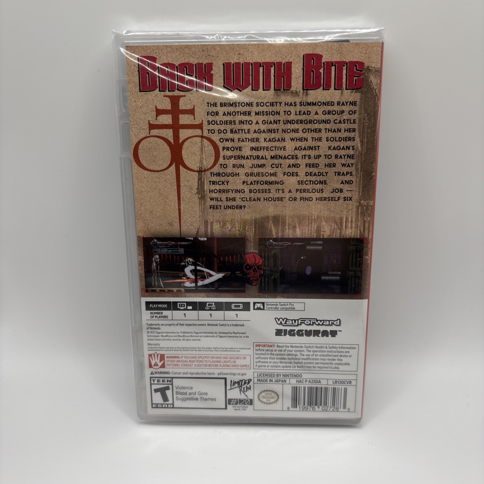 Bloodrayne Betrayal Fresh Bites (Nintendo Switch) Brand New Sealed
