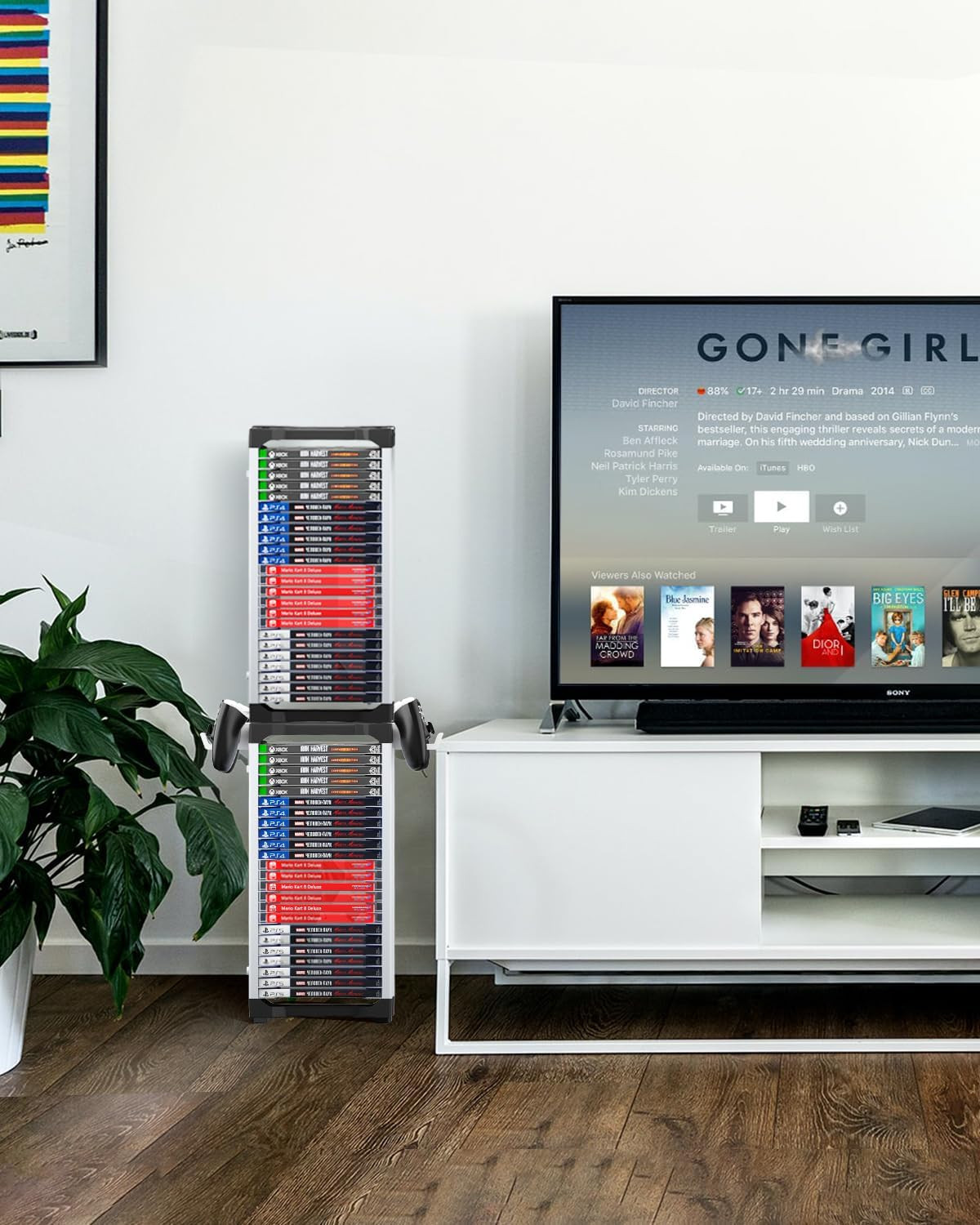 Video Game Storage Tower for PS5/ PS4/ PS3/ PS2/ Psp/Xbox One/Xbox 360 A