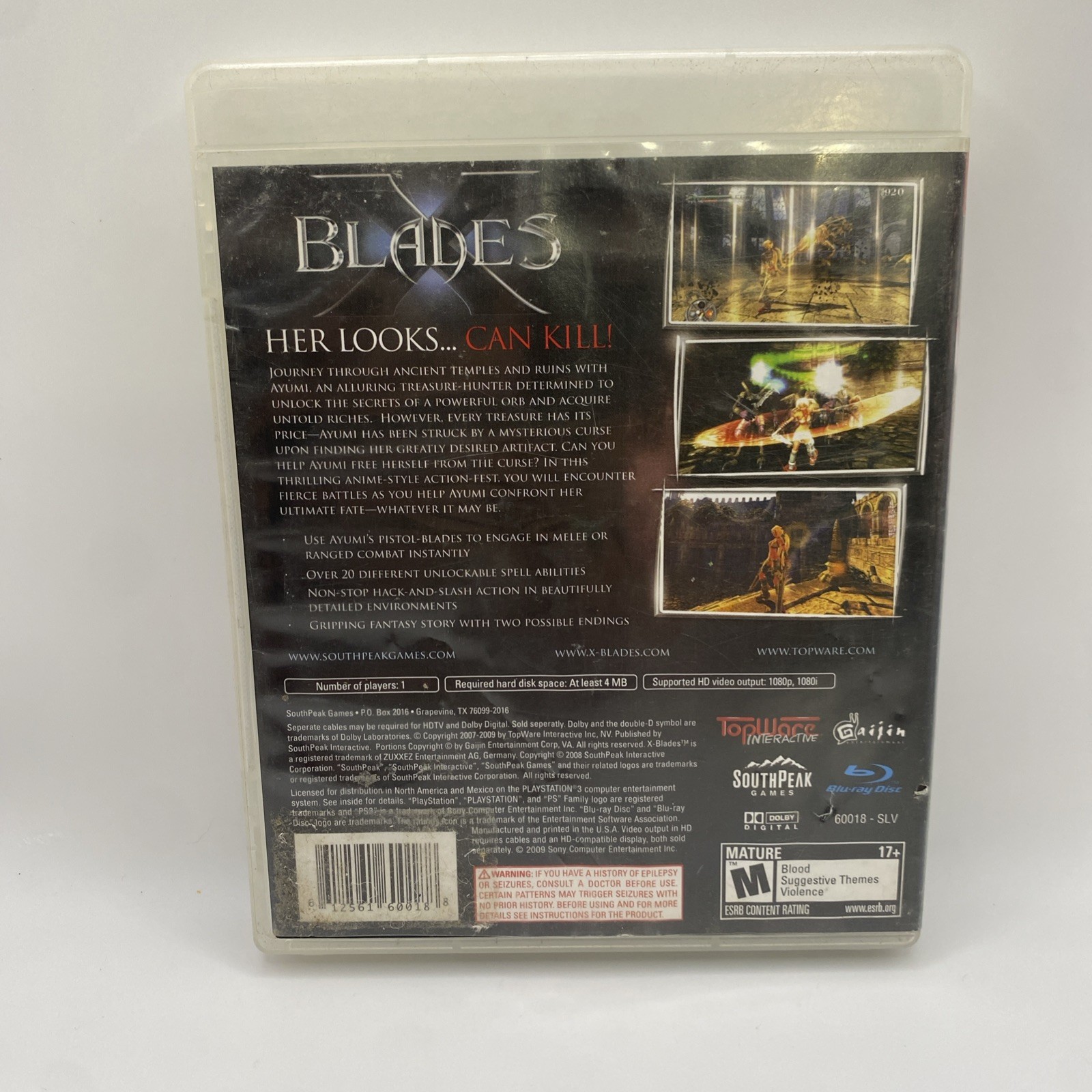 Sony PlayStation 3 X-Blades Cib Working and Tested No Manual