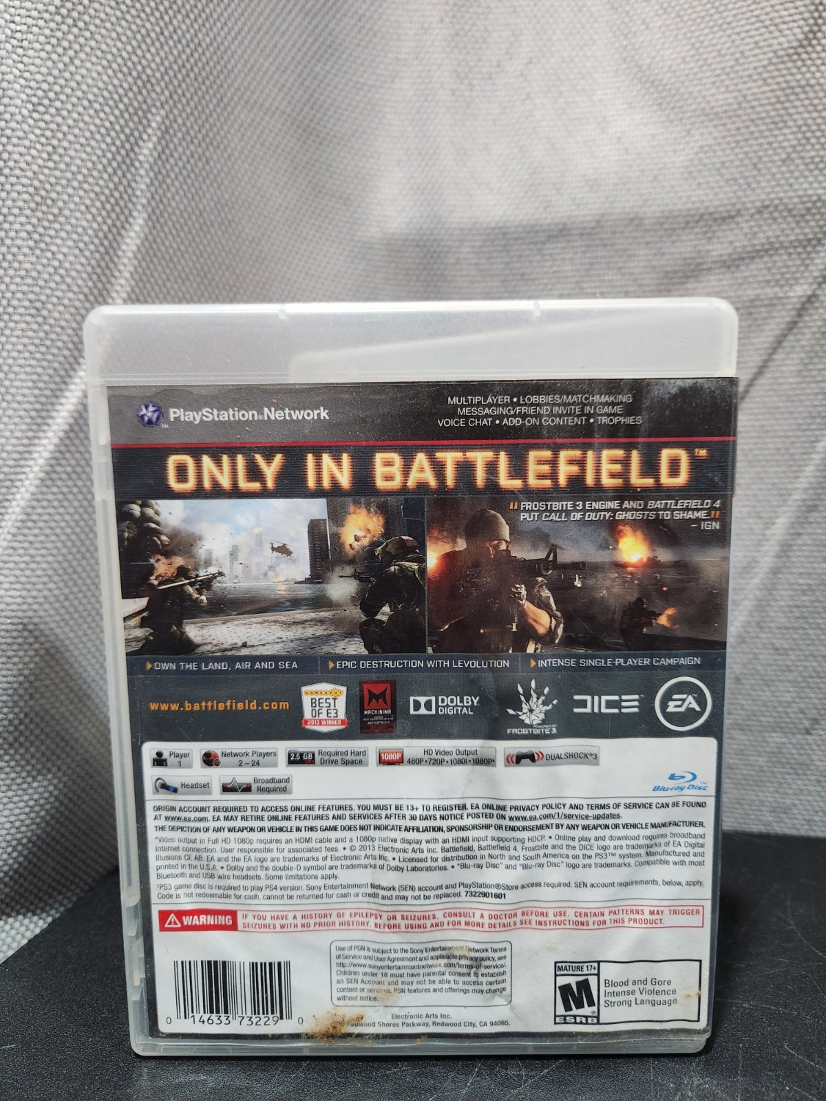 Battlefield 4 (Sony PlayStation 3, 2013) Complete CIB Tested & Working