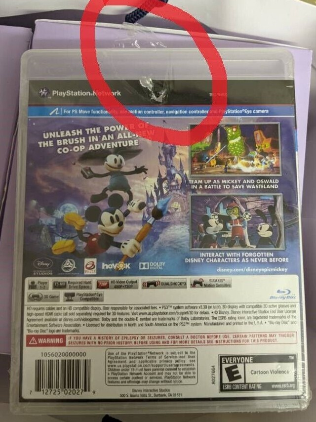 Disney Epic Mickey 2 The Power of Two PS3 Playstation 3 Sealed Read Description!