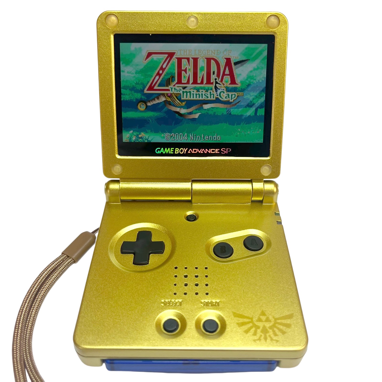 Nintendo GBA Custom Zelda Triforce Gameboy Advance SP AGS-101 Console with Boxed