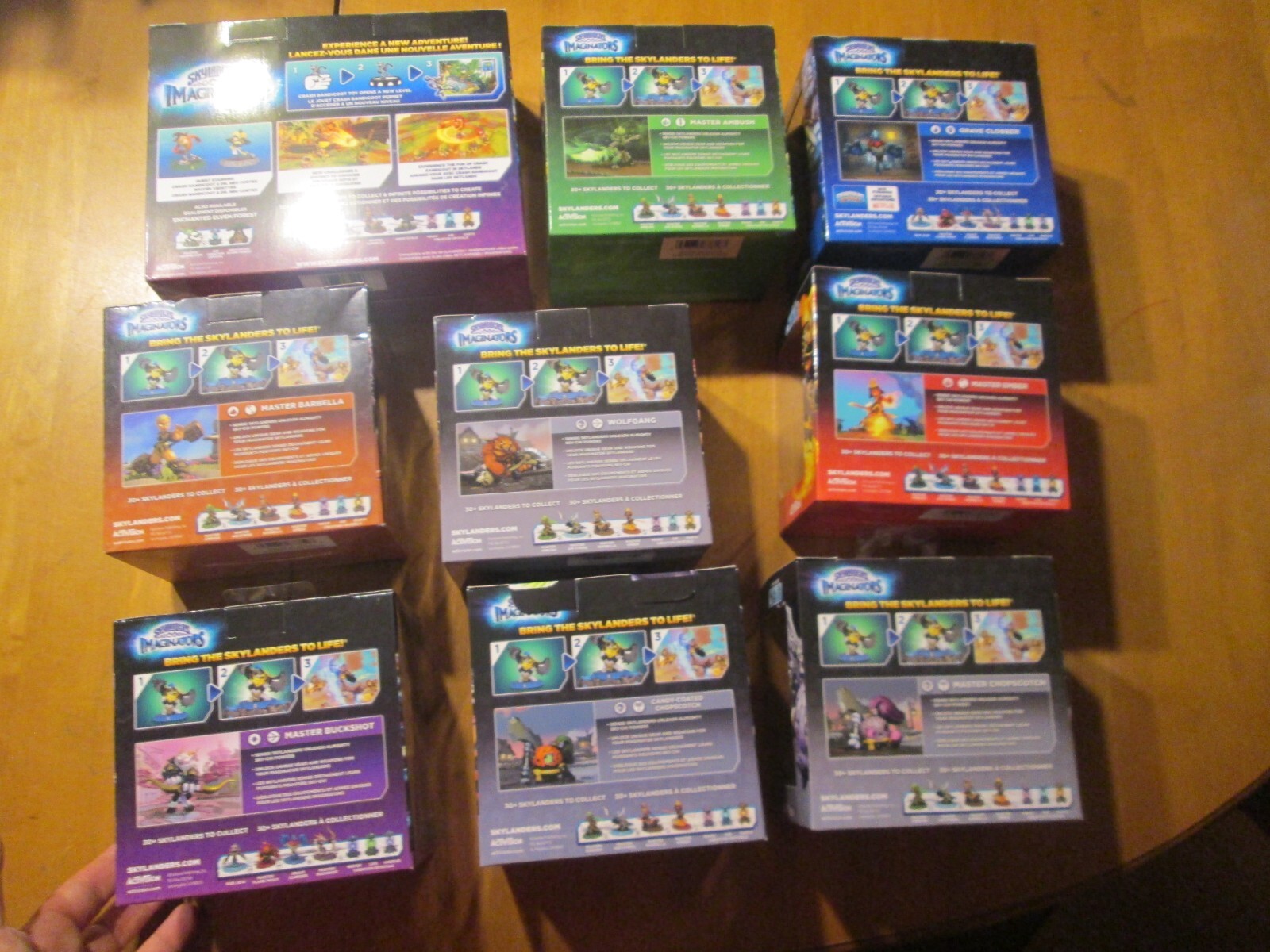 LOT 10 SKYLANDERS IMAGINATORS MASTER BUCKSHOT AMBUSH WOLFGANG CRASH CLOBBER SET
