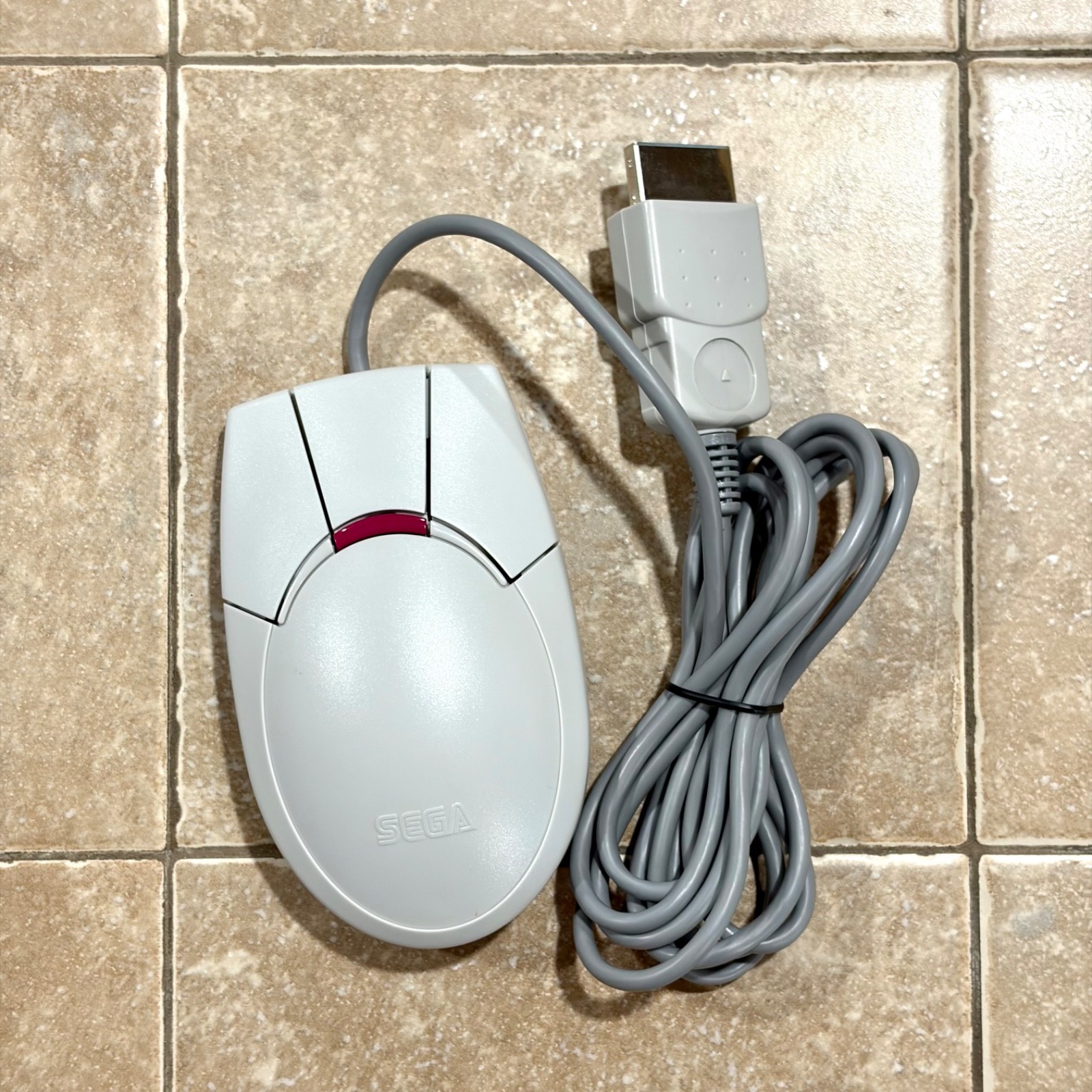 Official Sega Saturn Shuttle Mouse HSS-0139 Light Gray Genuine Japan Open Box