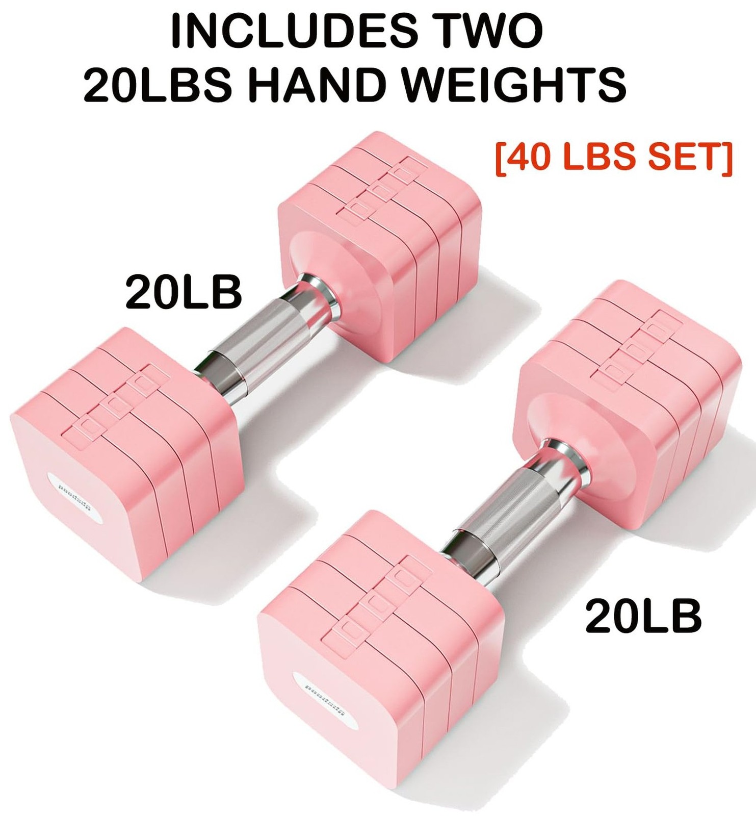 15LB 20LB 30LB 40LB 50LB Adjustable Dumbbell Set Free Weights Dumbbells Set f…