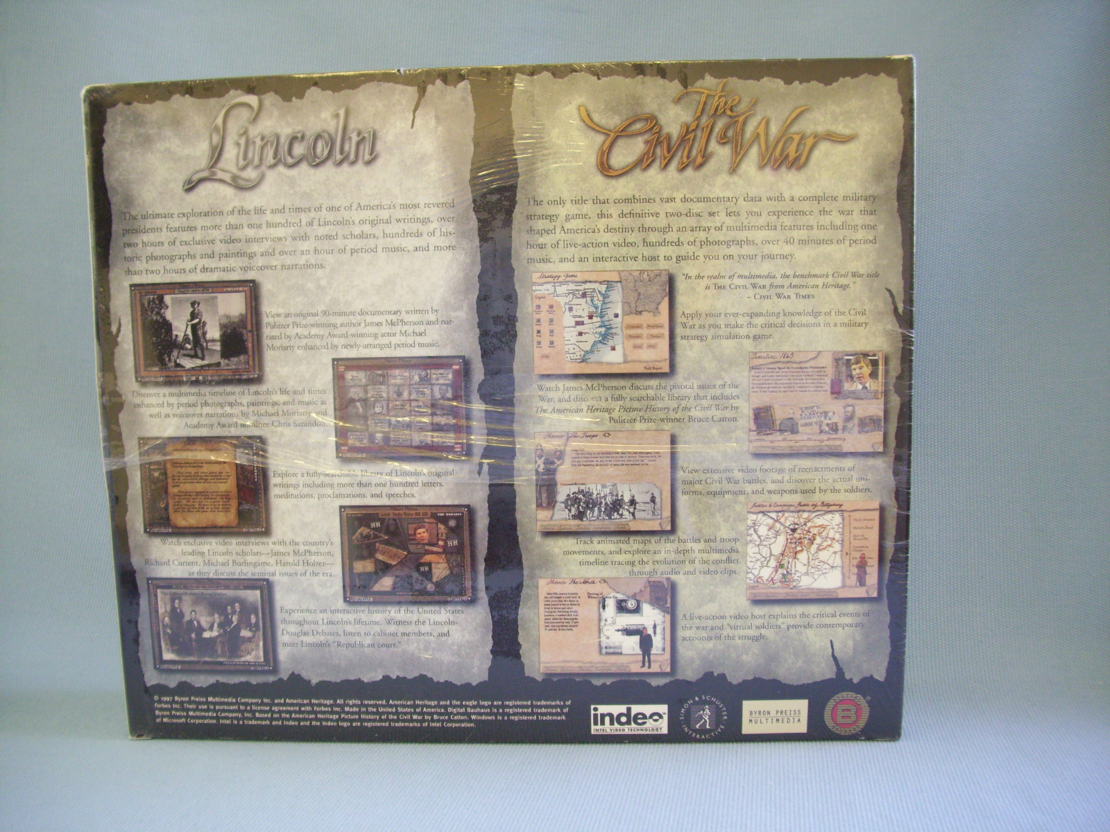 Lincoln Civil War Strategy Game American Heritage Multimedia Educational NEW