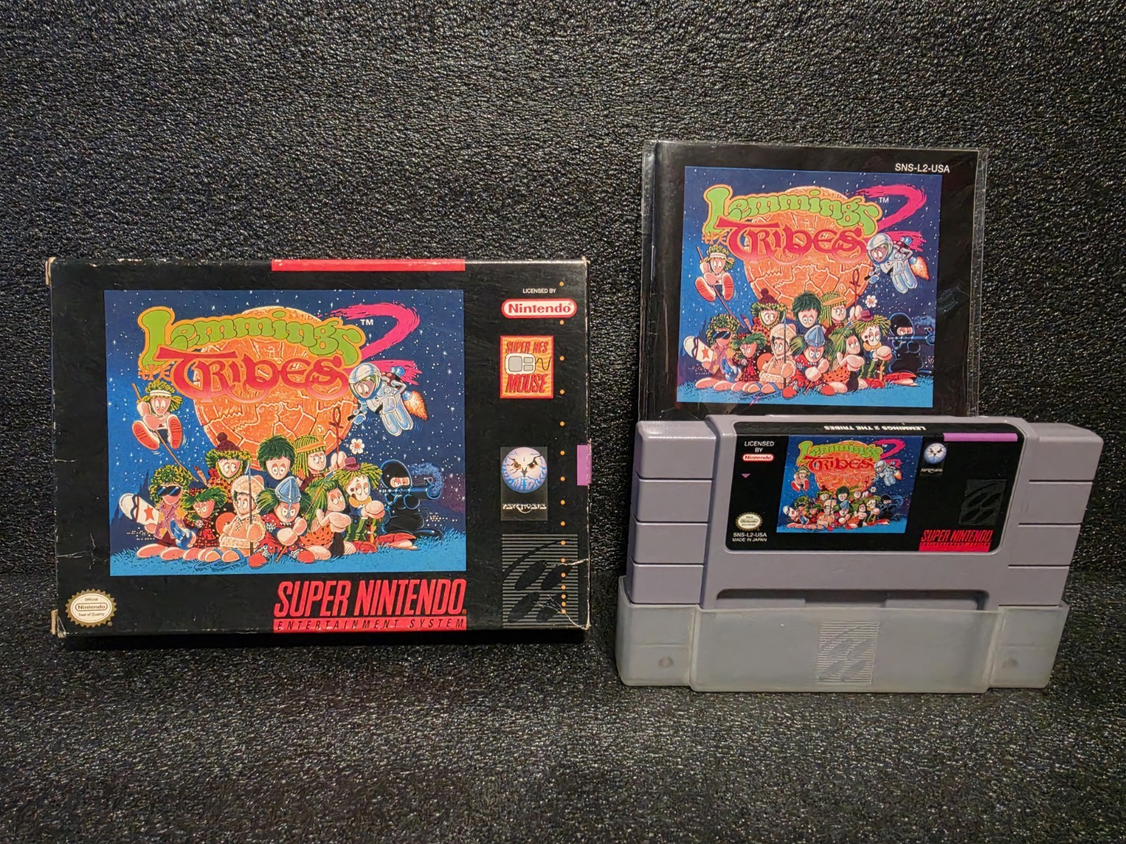 Lemmings 2: The Tribes SNES Cib Good Shape! Tested!