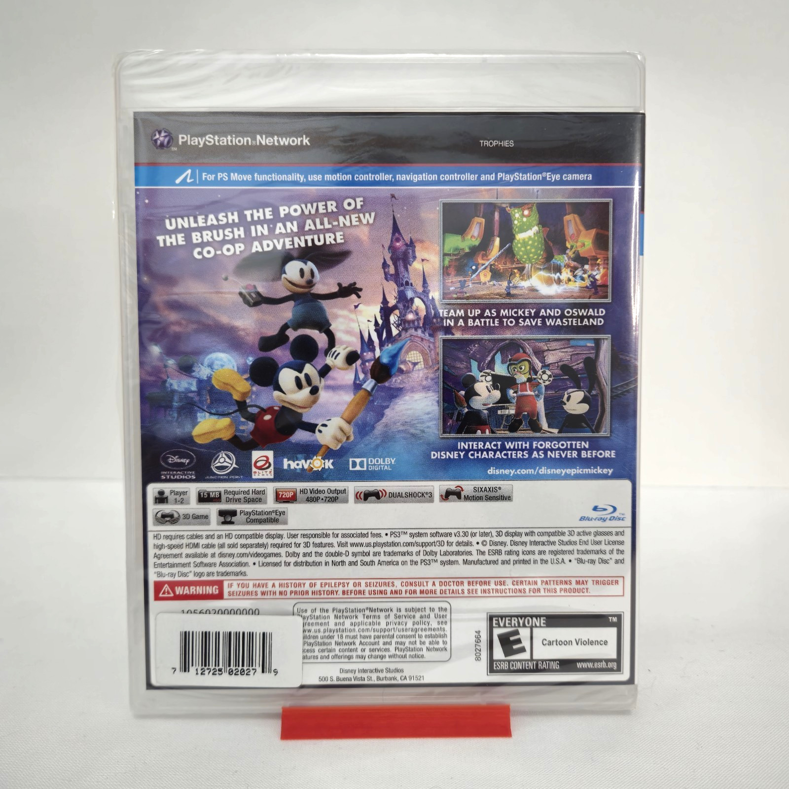 Ps3 Disney Epic Mickey 2 The Power Of Two Video Game Rated E 3d New Sealed 2012