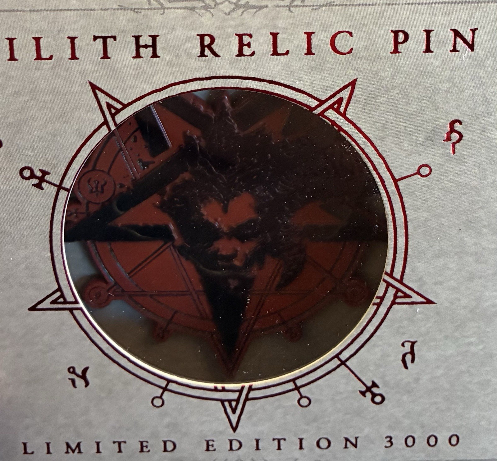 Diablo IV Lilith Relic Pin Limited Edition Brand New In Box Blizzard