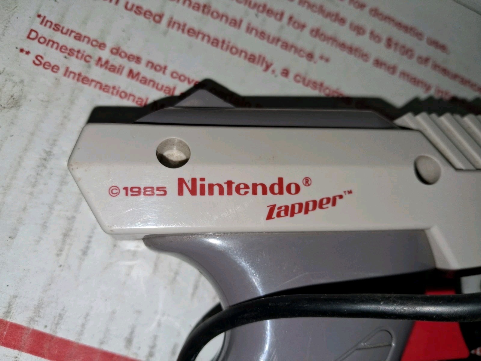 Gray Nintendo NES-005 Zapper Light Gun Controller 1985