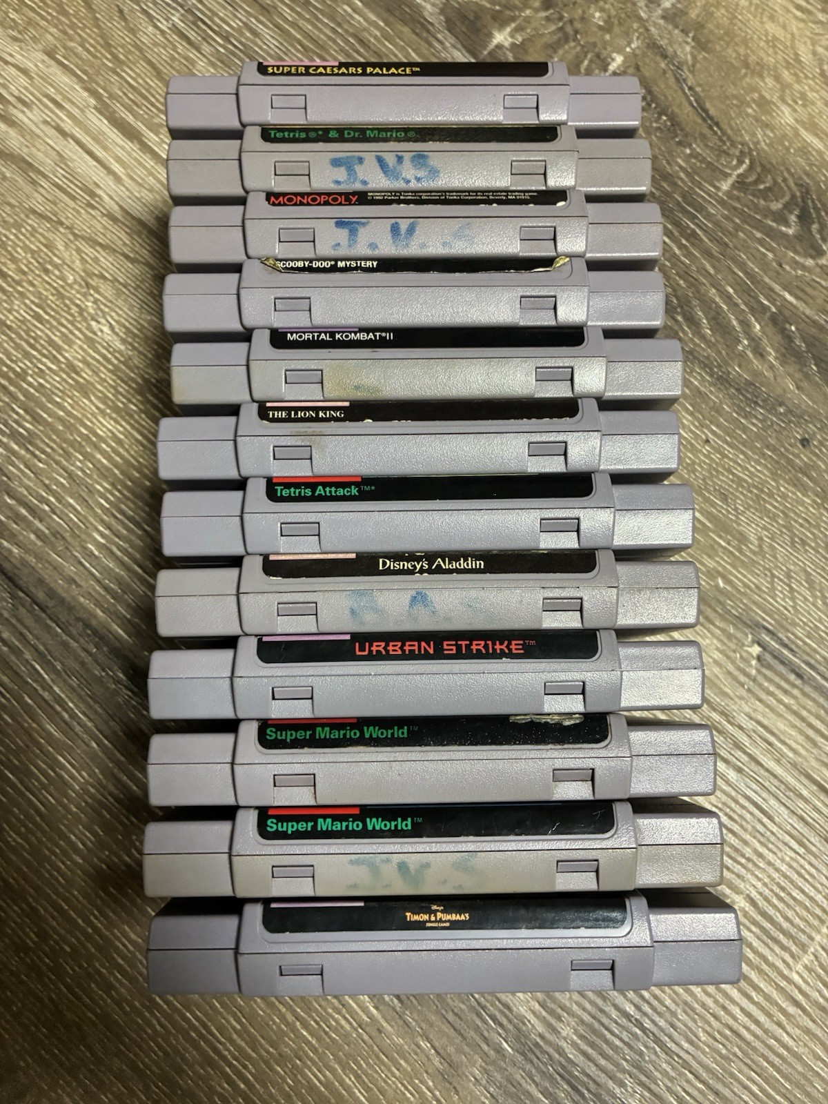 12 Assorted Super Nintendo Games Lot