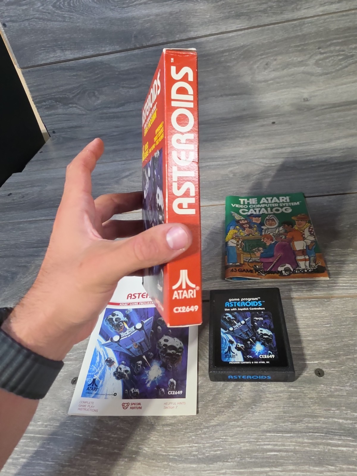 Asteroids (Atari 2600, 1981) w/ Box Manual Tested CIB Complete In Box- [Tested]