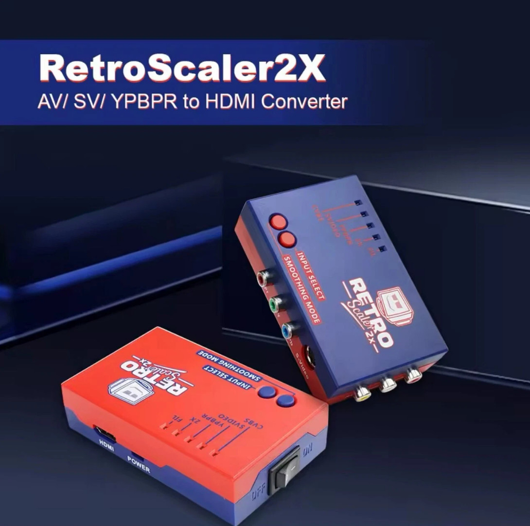 RetroScaler2x AV to HDMI Up-Scaler Converter Line-Doubler Retro Consoles