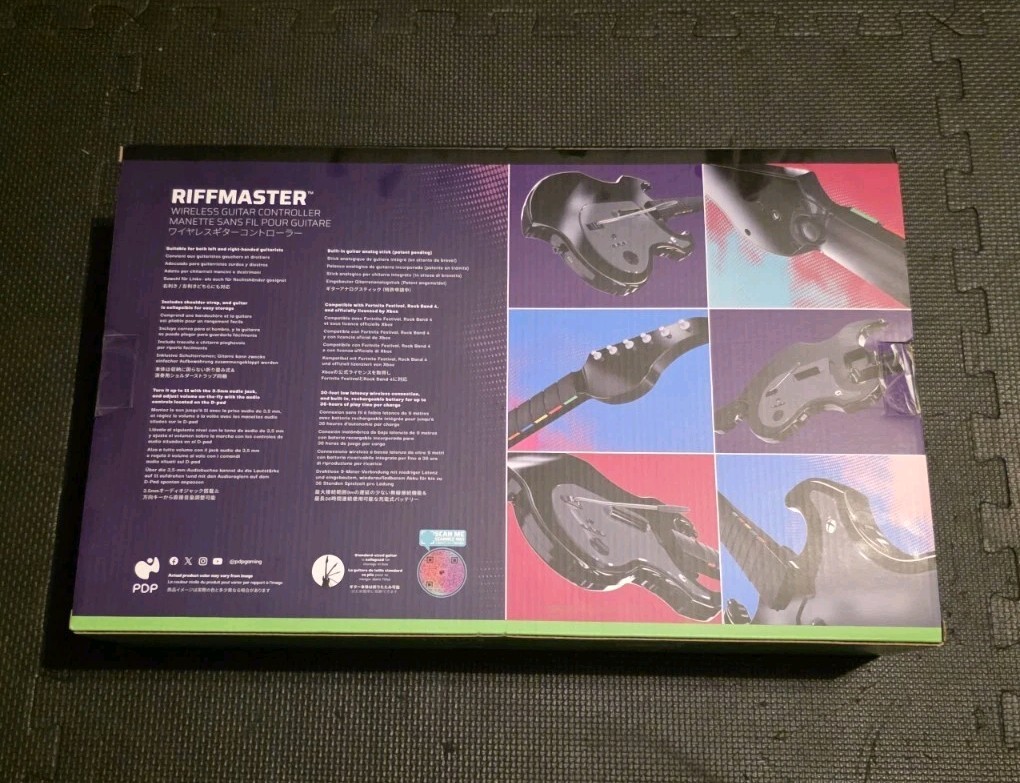 New PDP Riffmaster Black Wireless Guitar Controller Xbox One / Series X/S / PC