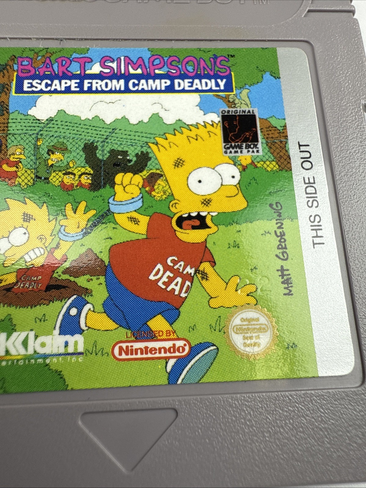 Bart Simpson’s Escape From Camp Deadly (Nintendo Game Boy) Authentic TESTED