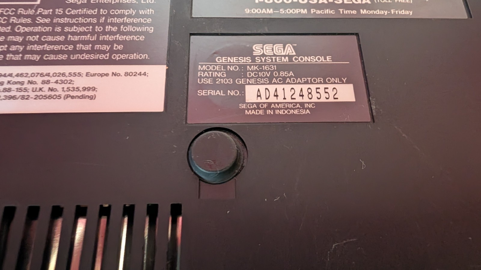 Sega Genesis 2 Console Controllers games Lion King Baseball MK-1631 Tested No AV