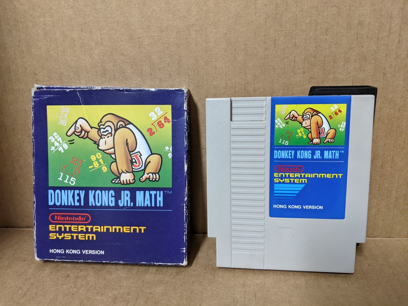 Donkey Kong Jr. Math Hong Kong Version for Nintendo NES
