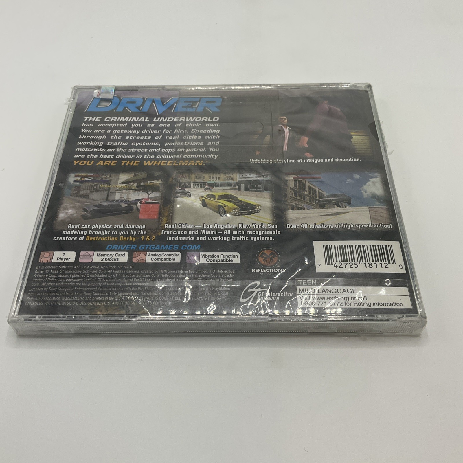 Driver (Sony PlayStation 1, 1999) Greatest Hits New Sealed Unopened