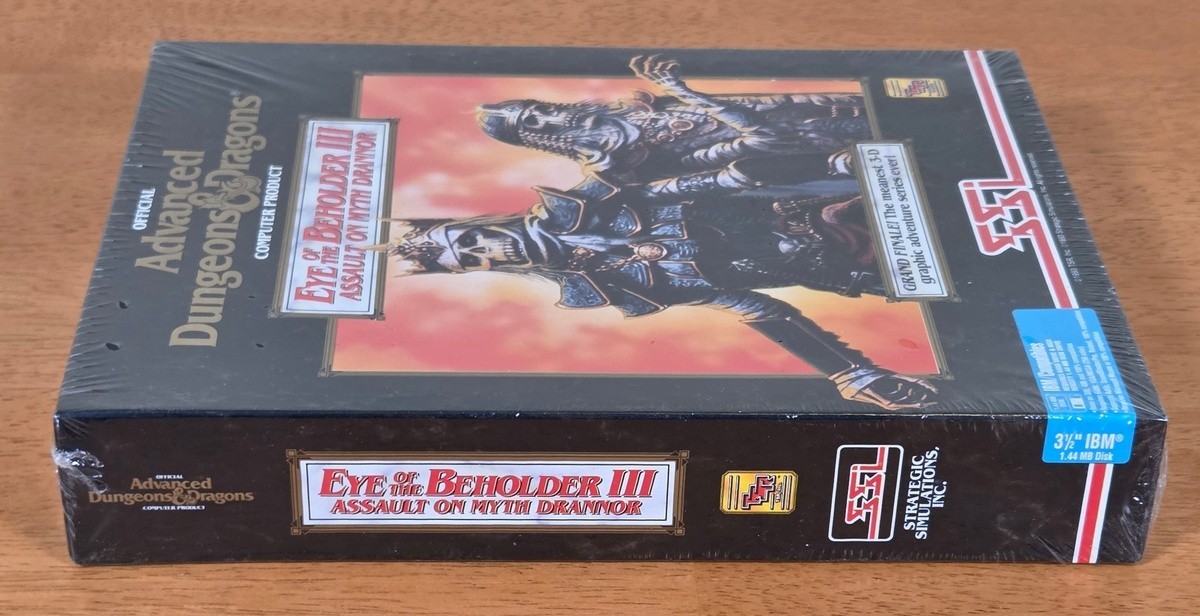 New Sealed AD&D Eye Beholder III Assault On Myth Drannor SSI IBM PC Big Box Game