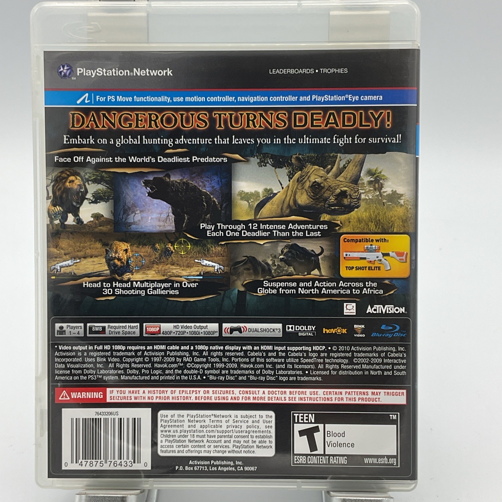 Cabela’s Dangerous Hunts 2011 (Sony PlayStation 3, 2010) C.I.B