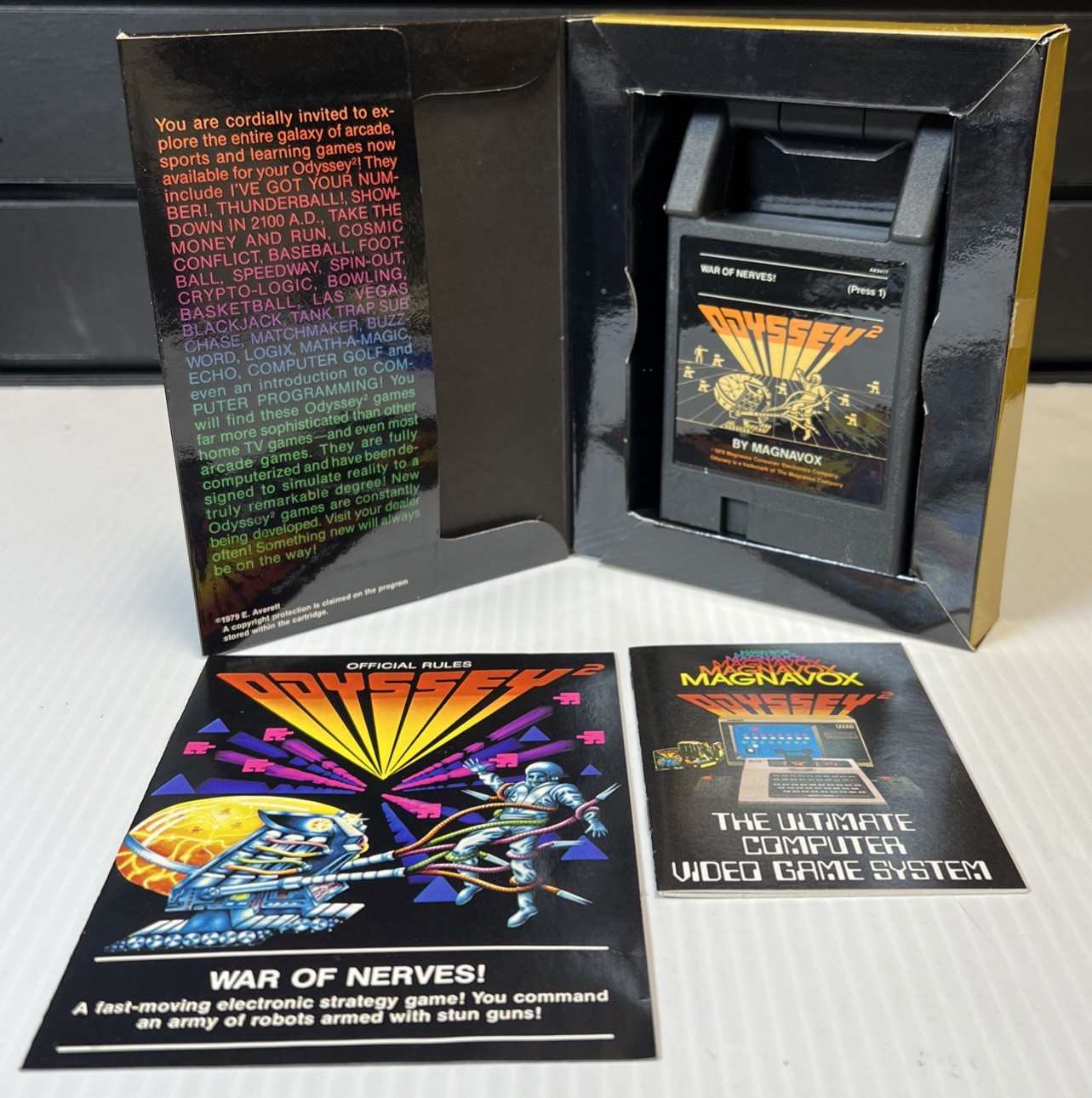 “War Of Nerves!” For Magnavox Odyssey 2 Complete In Box