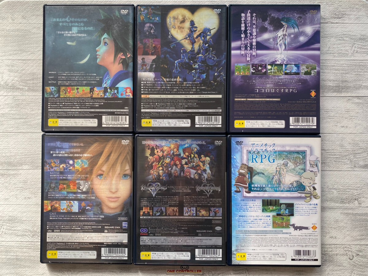 SONY PS2 Kingdom Hearts Ⅰ＆ Ⅱ & Final Mix & Popolocrois 6games set from Japan