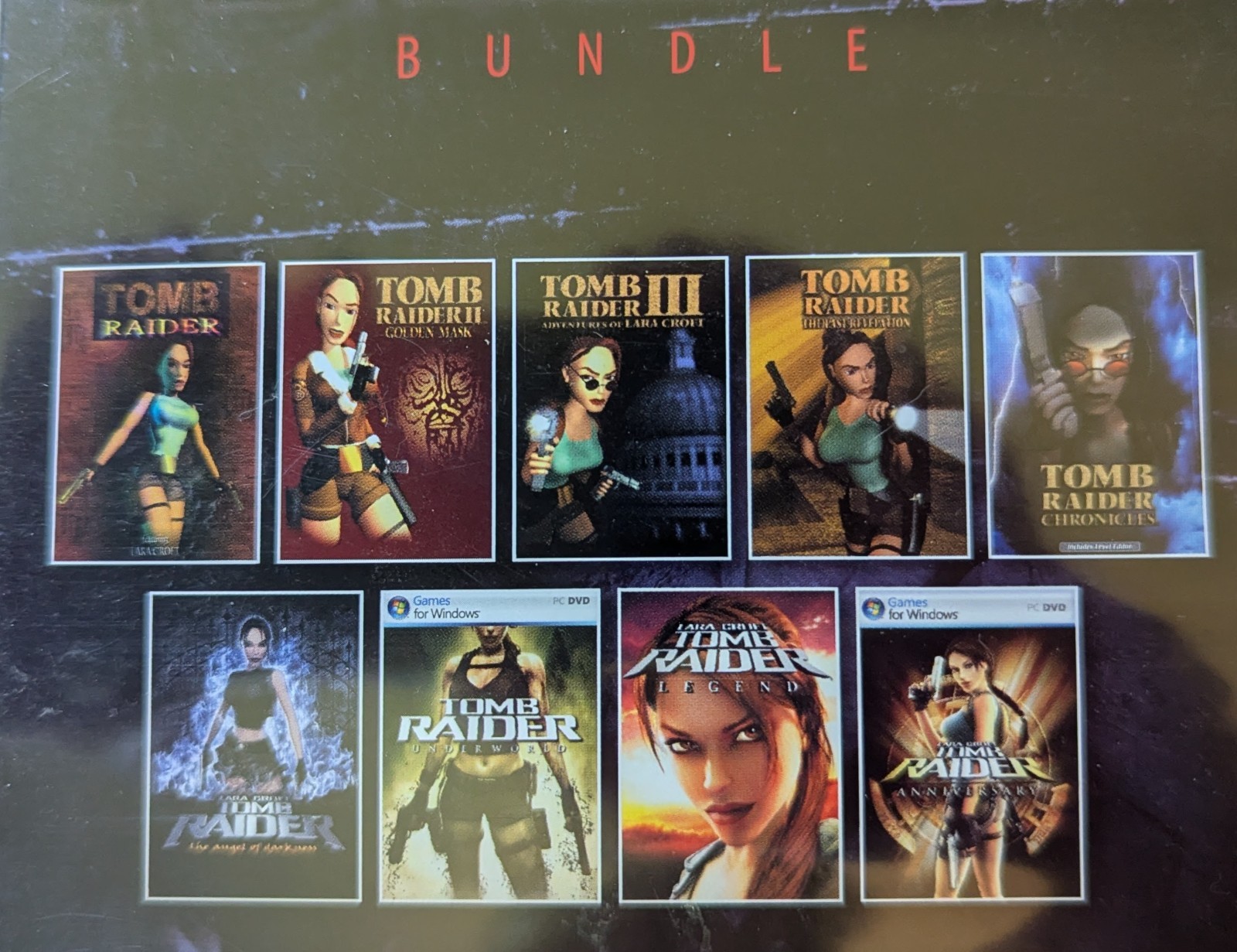 Tomb Raider PC CD/DVDs Vintage – Win 95 thru Win 7 – Lot of 8 EIDOS/Square CNIX