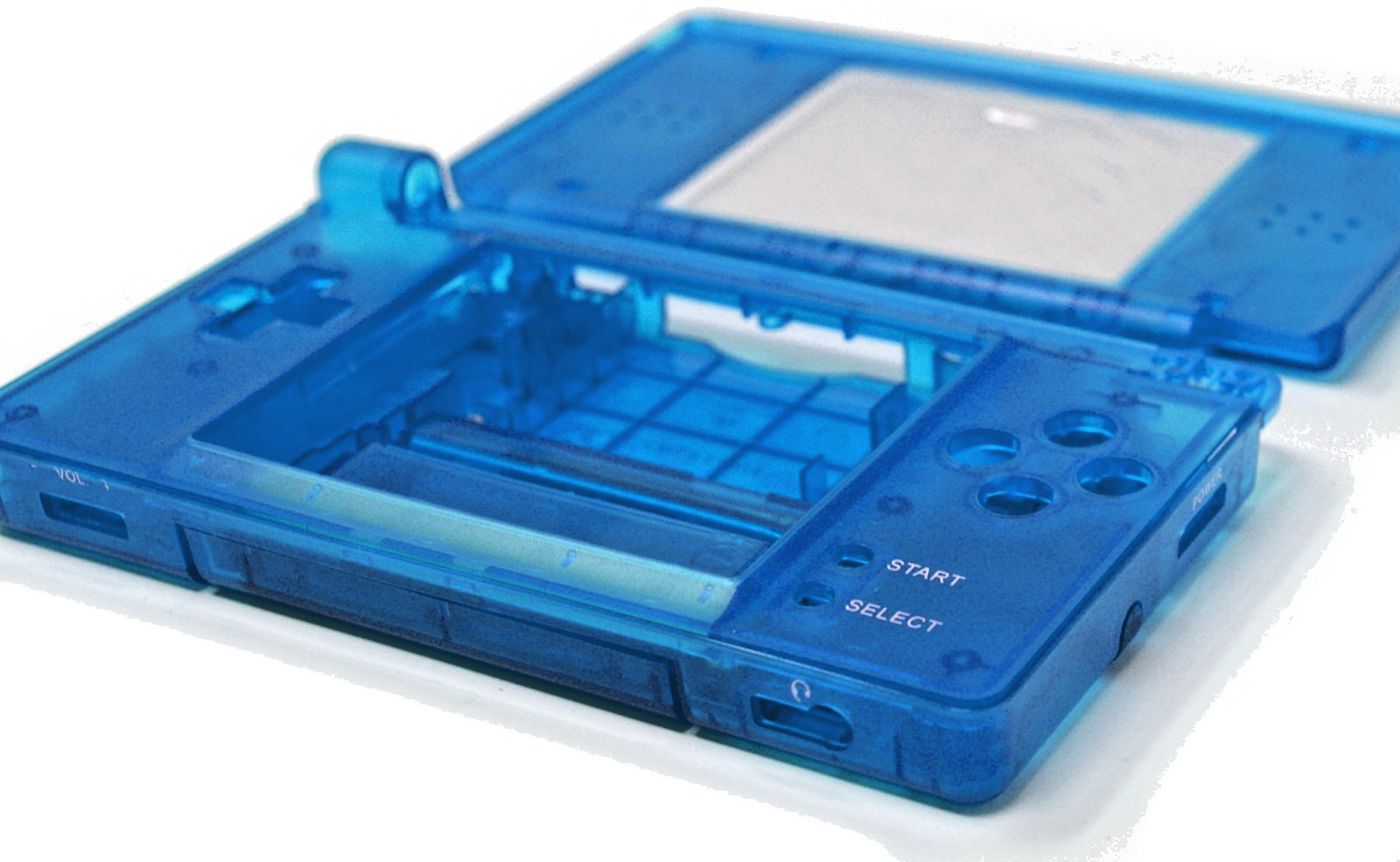 Full Replacement Housing Shell Screen Lens Clear BLUE For Nintendo DS Lite OEM