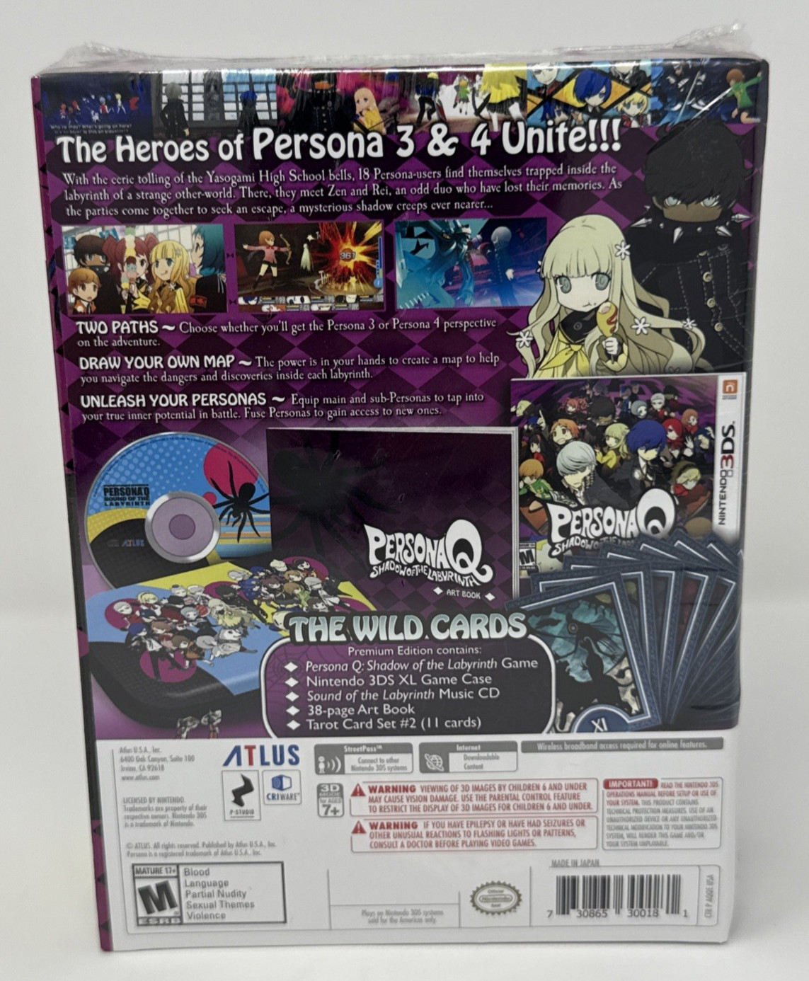 Persona Q Wild Cards Premium Edition Sealed 3DS Atlus Persona 3 4 Crossover