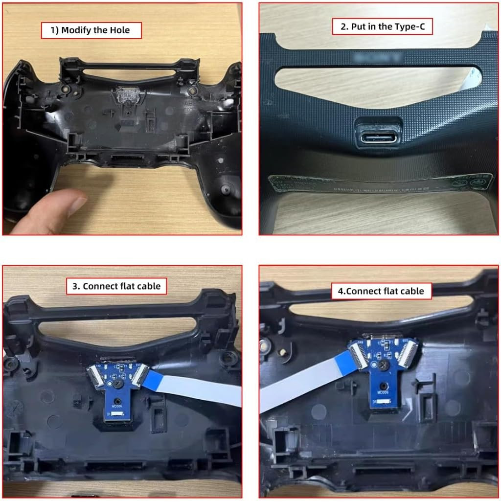 For PS4 Controller USB-C Port Board Upgrade JDS-040 JDS-055 Type-C Charge Socket