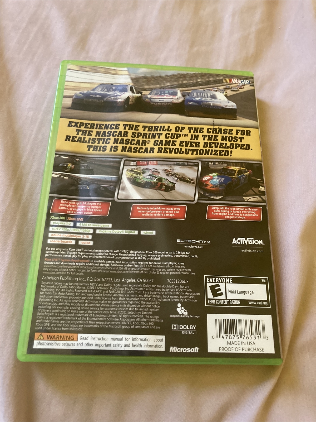 NASCAR The Game 2011 (Microsoft Xbox 360, 2011) Complete With Manual – Tested