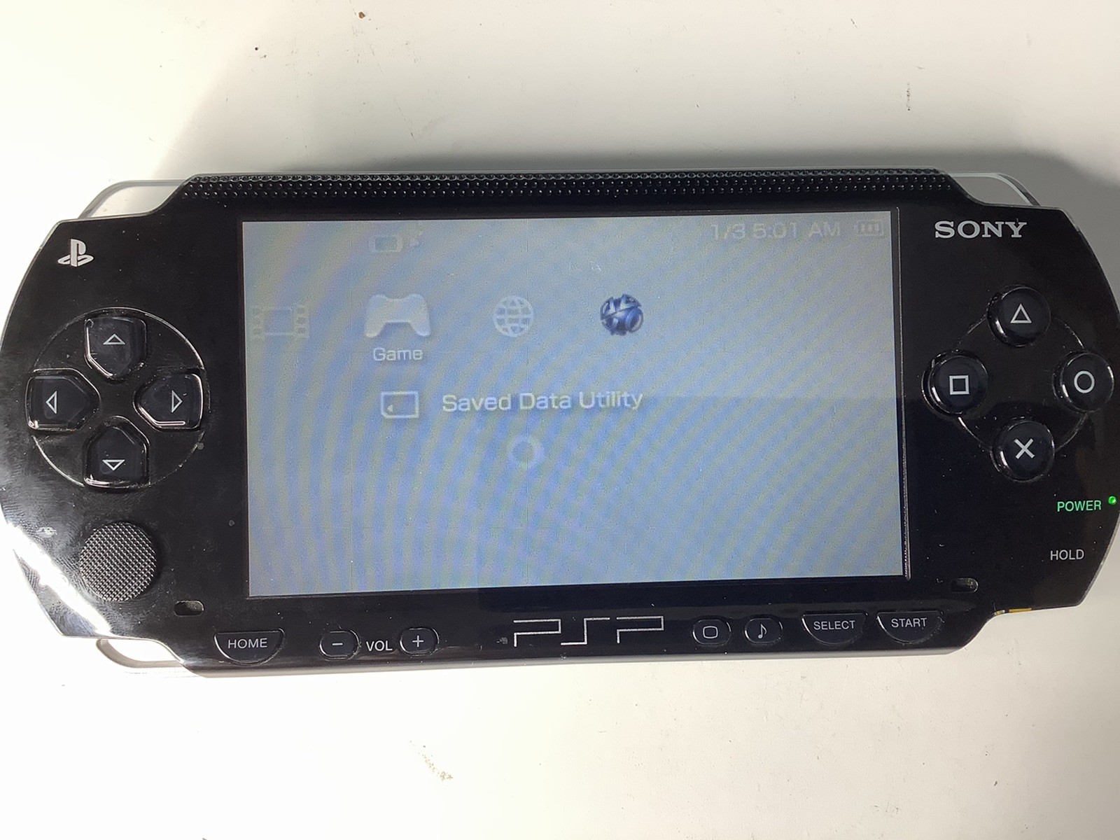 Sony PSP Console Only PSP-1001 Handheld W/ Battery NOT WORKING RIGHT TURNS ON