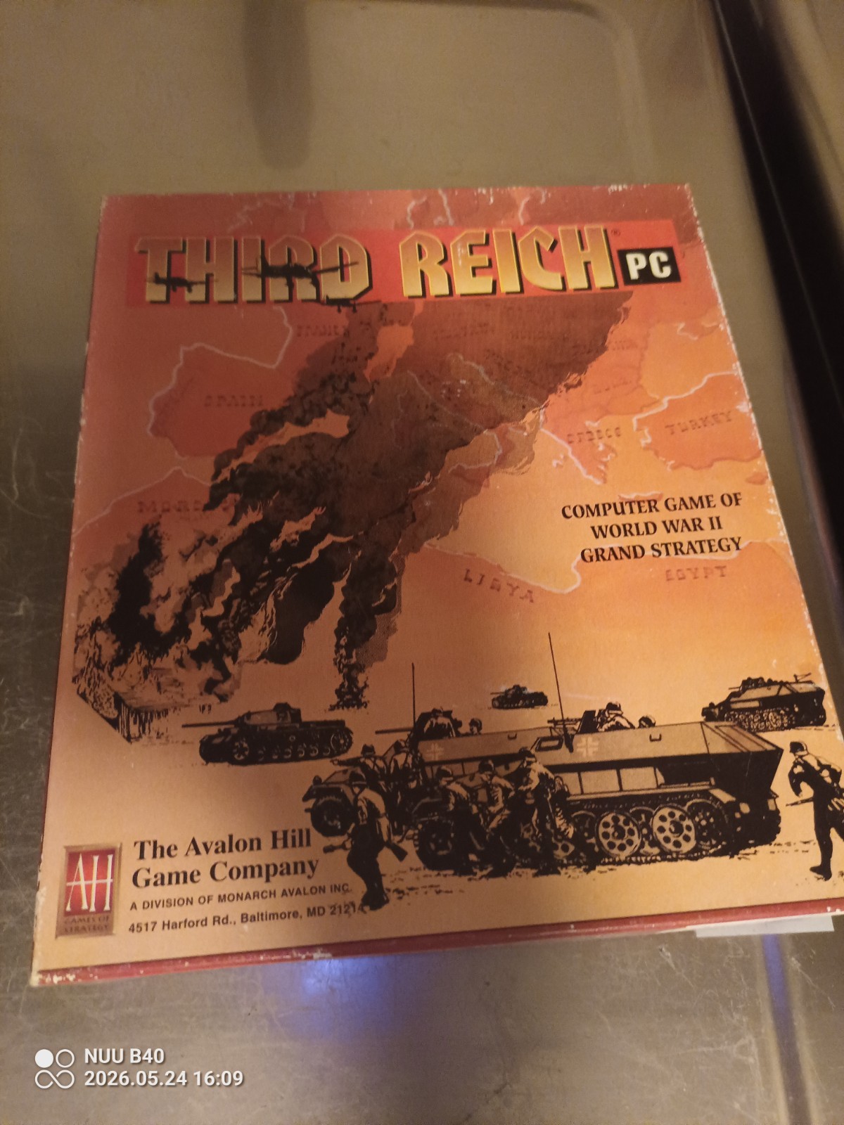 Third Reich PC (PC, 1996) cib with manuals, map and registration.