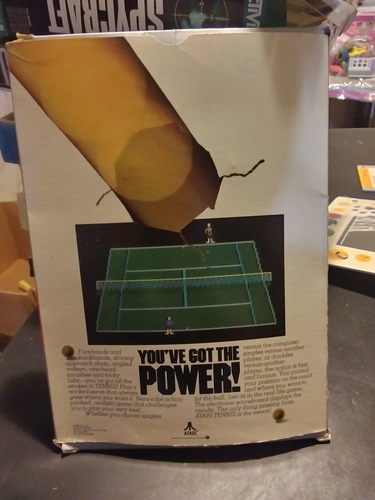 Atari 1983 Tennis RX8042 Vintage Cartridge Computer Sports Game + Original Box
