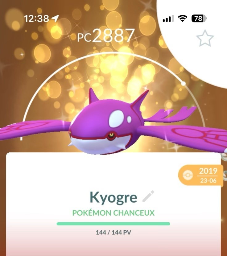 Shiny Kyogre Year 2019 Guaranteed lucky – TRADE 20kStardust – Read description