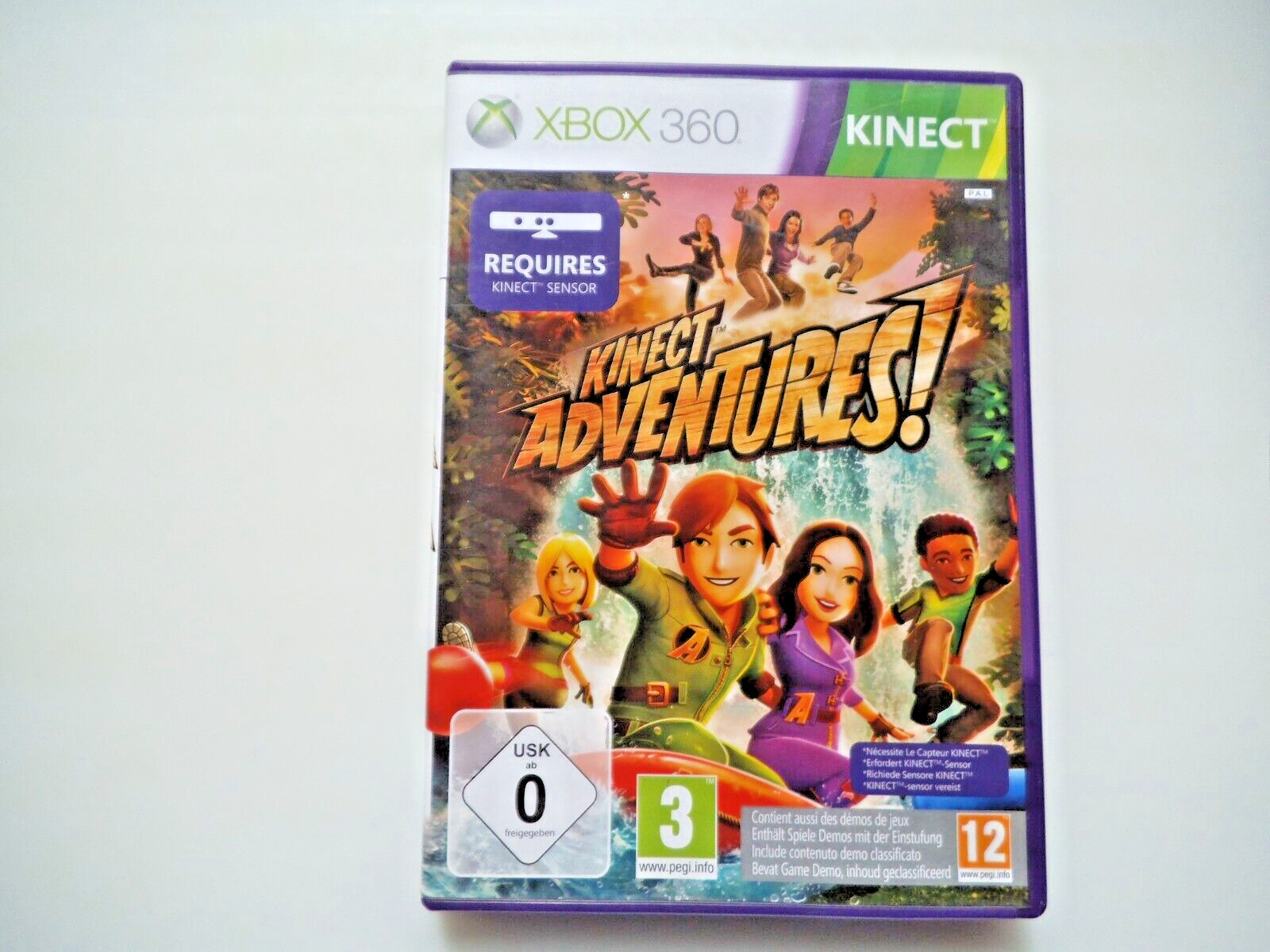 Kinect Adventures (Microsoft Xbox 360) Original packaging without instructions