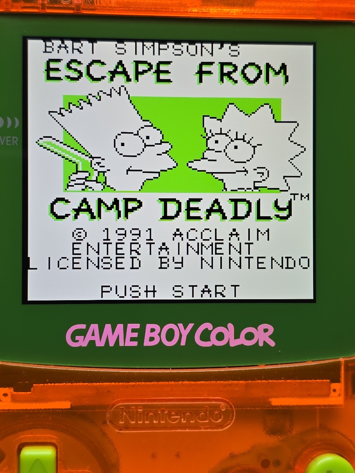 Game Boy Simpsons Bart vs the Juggernauts Camp Deadly Nintendo Original 2 Games