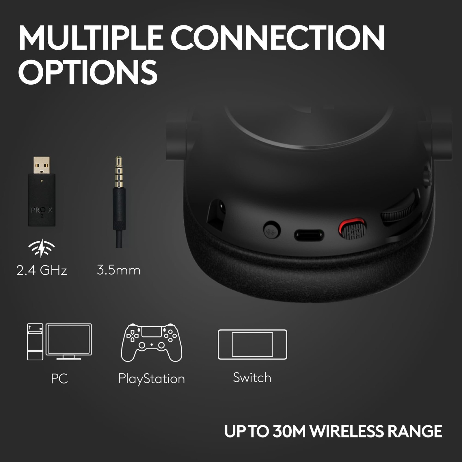 Logitech – PRO X 2 LIGHTSPEED Wireless Gaming Headset for PC, PS5, PS4,