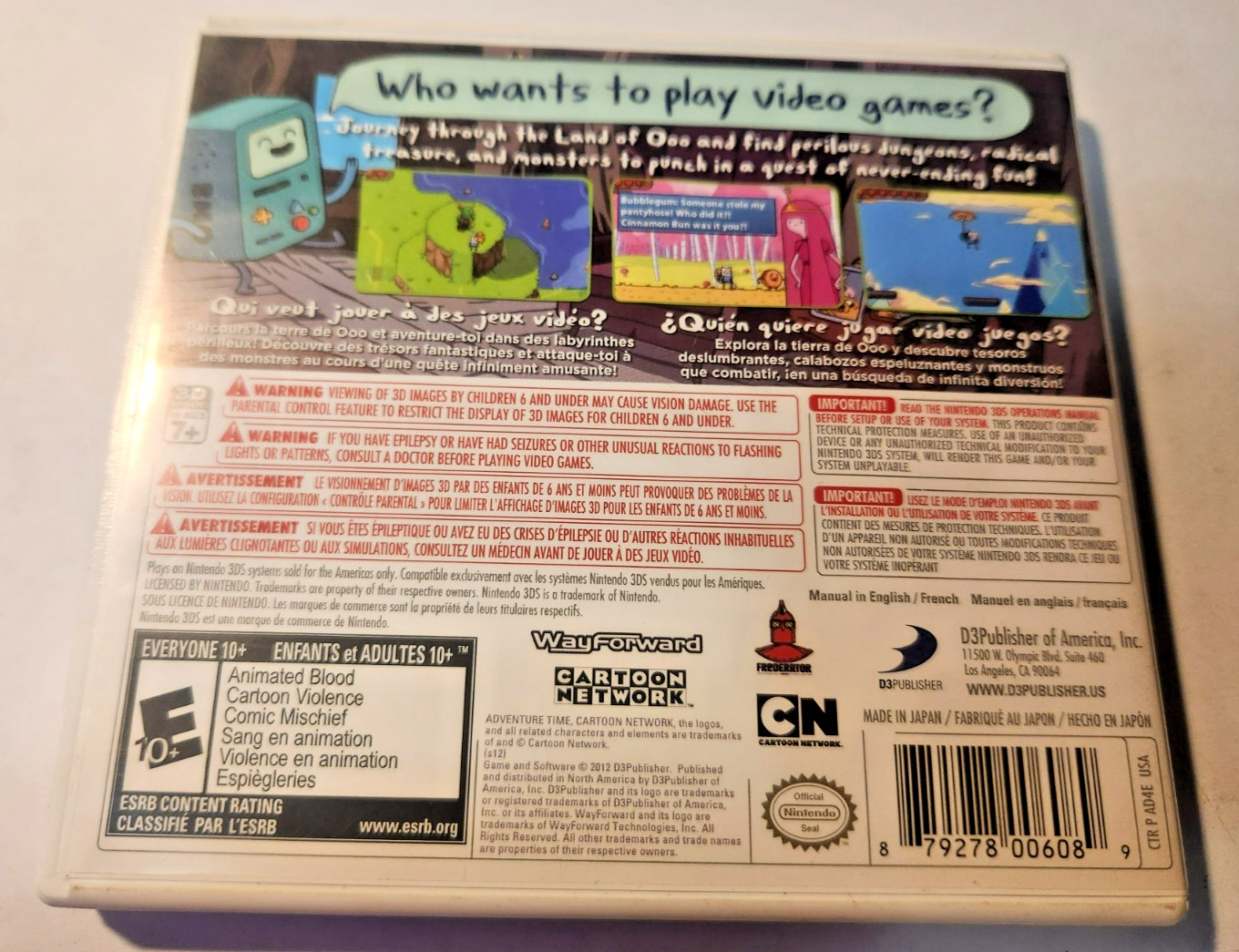 Nintendo 3DS Adventure Time: Hey Ice King Why’d You Steal Our Garbage Video Game