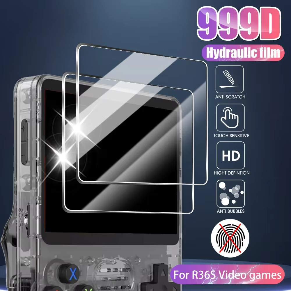 Glass+Bag for R36S Screen Protector Tempered Glass Film & EVA Portable Case