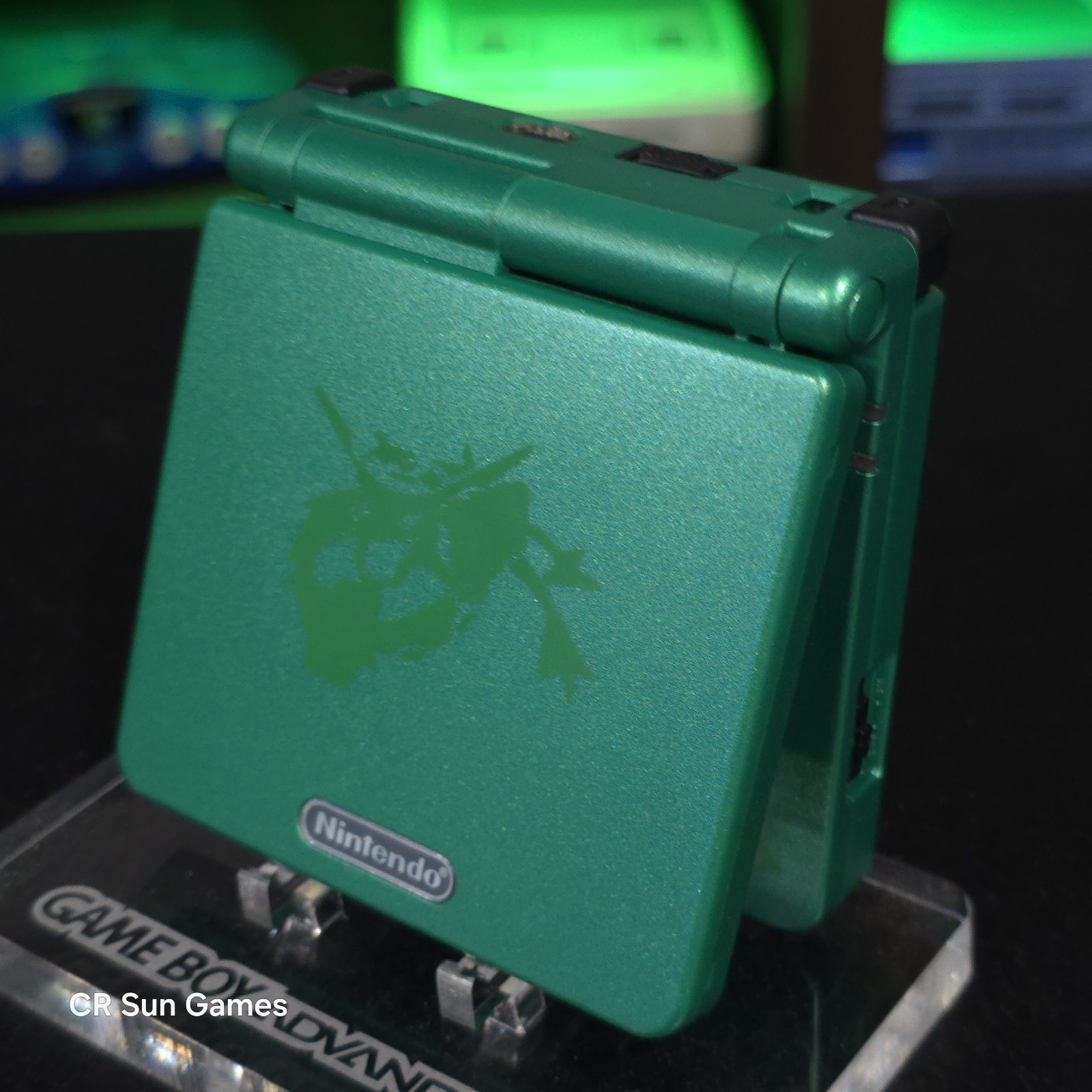Green Nintendo Game Boy Advance GBA SP IPS V2 and Usb-C MOD – Rayquaza