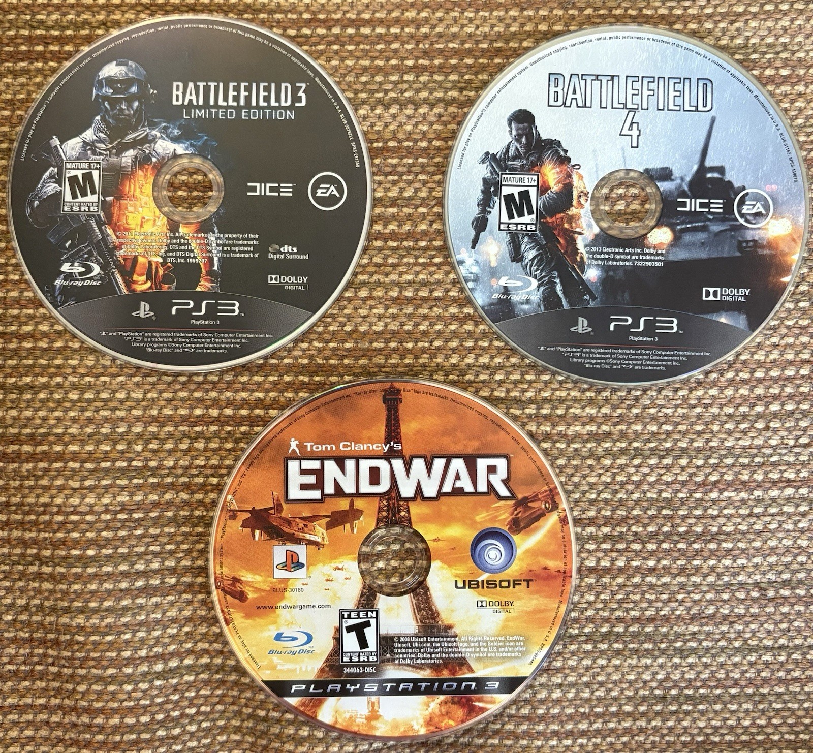 Ps3 Military Bundle (Battlefield 3, Battlefield 4, ENDWAR)