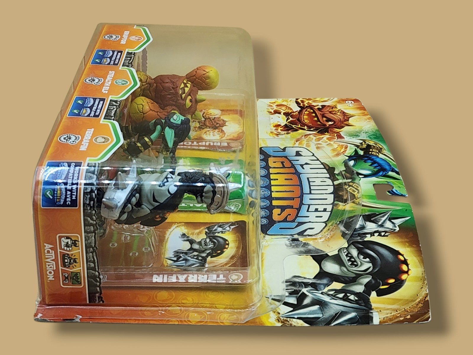 2012 Activision Skylanders Giants S2 Triple Pack Eruptor Stealth Elf Terrafin