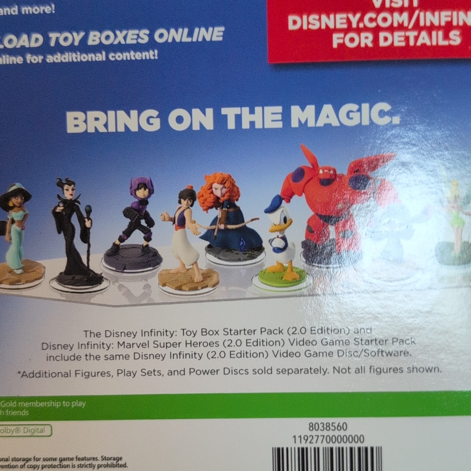 Disney Infinity 2.0 Toy Box Starter Pack Xbox 360 Merida & Stitch Multiplayer