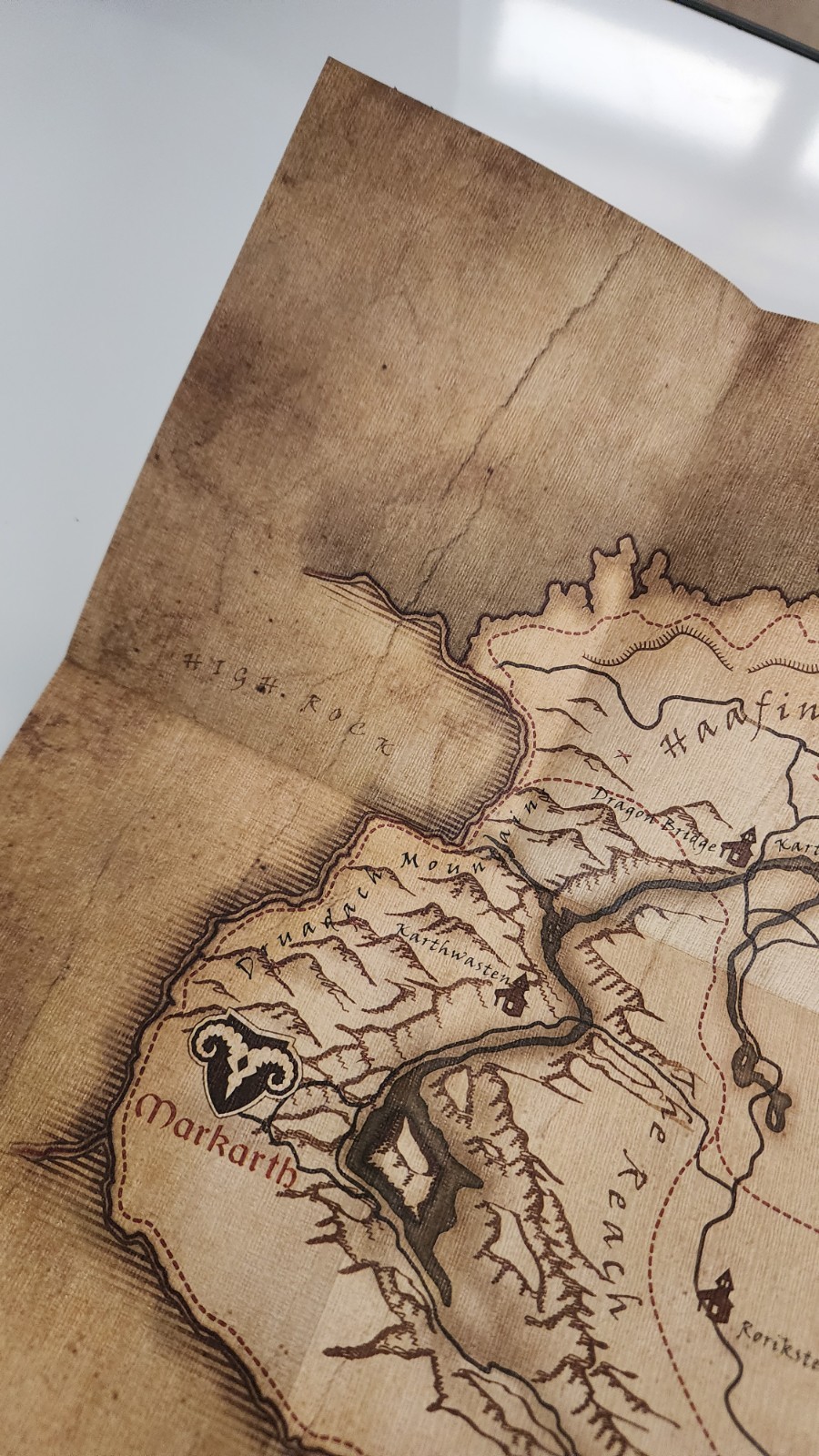 2011 The Elder Scrolls V: Province of Skyrim Canvas Poster Map Only Sz 21″ x 16″