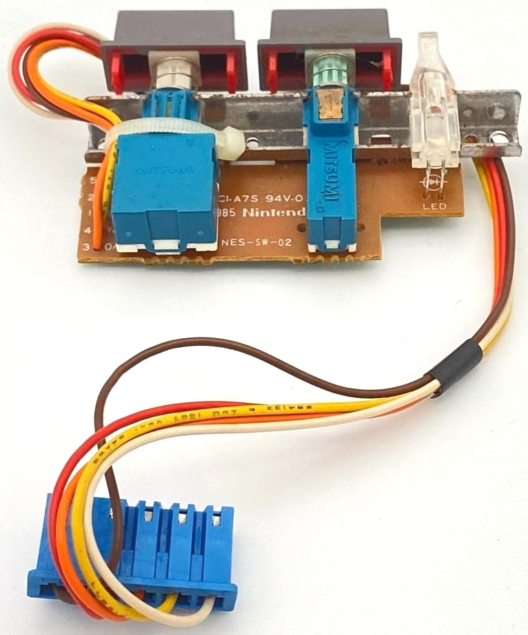 OEM Nintendo Entertainment System NES OG POWER RESET BUTTON CABLE Part Console